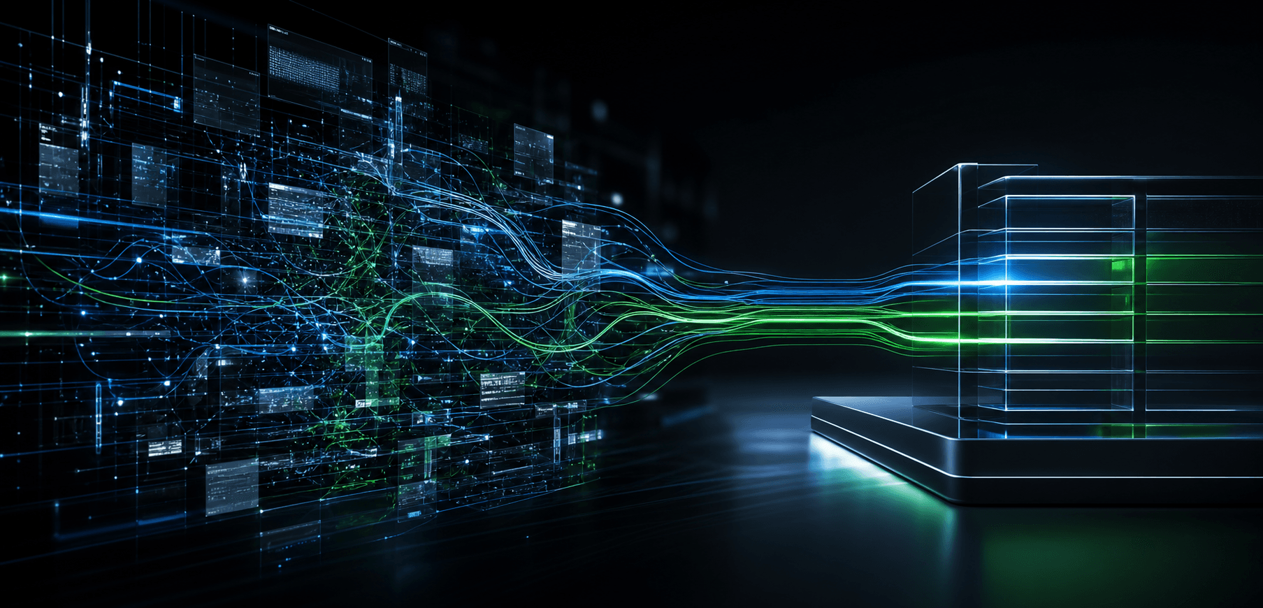 A complex network of systems resolving into one elegant technological solution